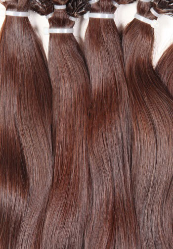 палитра цветов волос для наращивания -32 Каштановый махагон