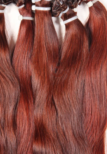 палитра цветов волос для наращивания - 35 Темно-красный